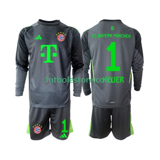 Segunda Equipación del Bayern de Múnich Portero Neuer 1 2025-2026 ML para Niño (Camiseta y pantalón)