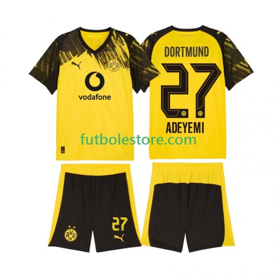 Primera Equipación del Borussia Dortmund Karim Adeyemi 27 2025-2026 Manga Corta para Niño (Camiseta y pantalón)