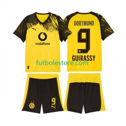 Primera Equipación del Borussia Dortmund Serhou Guirassy 9 2025-2026 Manga Corta para Niño (Camiseta y pantalón)