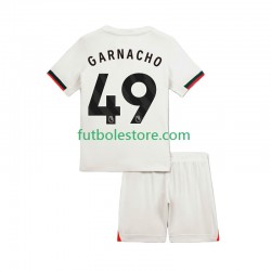 Segunda Equipación del Chelsea Alejandro Garnacho 49 2025-2026 Manga Corta para Niño (Camiseta y pantalón)
