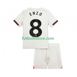 Segunda Equipación del Chelsea Enzo Fernandez 8 2025-2026 Manga Corta para Niño (Camiseta y pantalón)