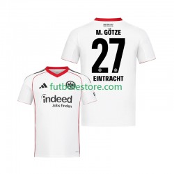 Segunda Equipación del Eintracht Frankfurt Mario Gotze 27 2025-2026 Manga Corta para Hombre
