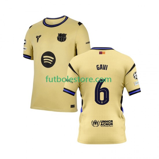 Segunda Equipación del FC Barcelona Gavi 6 Champions League 2025-2026 Manga Corta para Hombre Segunda Equipación del FC Barcelona Gavi 6 Champions League 2025-2026 Manga Corta para Hombre