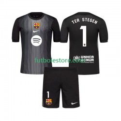 Tercera Equipación del FC Barcelona Portero Ter Stegen 1 2025-2026 Manga Corta para Niño (Camiseta y pantalón)