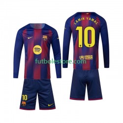 Primera Equipación del FC Barcelona Lamine Yamal 10 2025-2026 ML para Niño (Camiseta y pantalón)