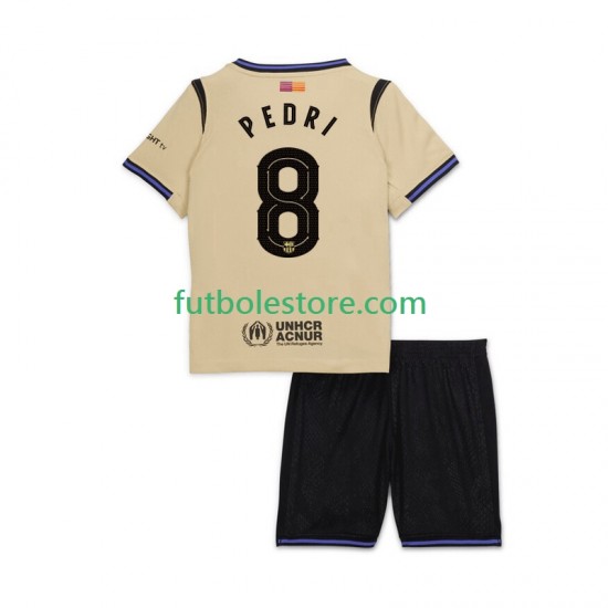 Segunda Equipación del FC Barcelona Pedri 8 UCL 2025-2026 Manga Corta para Niño (Camiseta y pantalón)