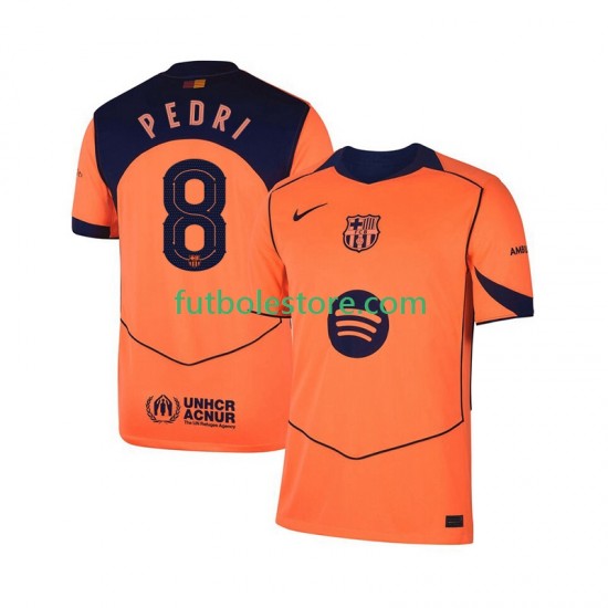 Tercera Equipación del FC Barcelona Pedri 8 UCL 2025-2026 Manga Corta para Hombre