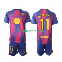 Primera Equipación del FC Barcelona Raphinha 11 2025-2026 Manga Corta para Niño (Camiseta y pantalón)