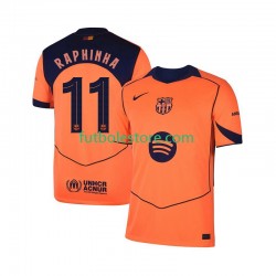Tercera Equipación del FC Barcelona Raphinha 11 Champions League 2025-2026 Manga Corta para Hombre