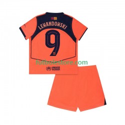 Tercera Equipación del FC Barcelona Robert Lewandowski 9 UCL 2025-2026 Manga Corta para Niño (Camiseta y pantalón)