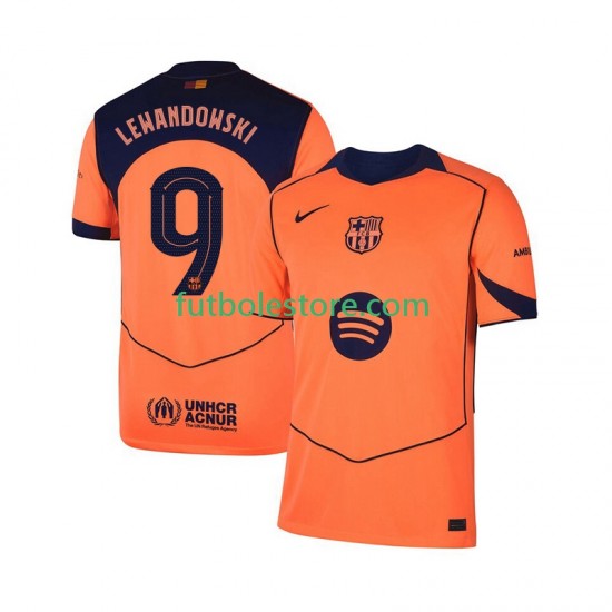 Tercera Equipación del FC Barcelona Robert Lewandowski 9 UCL 2025-2026 Manga Corta para Hombre