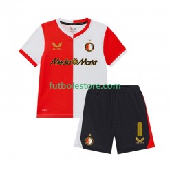 Primera Equipación del Feyenoord Rotterdam Quinten Timber 8 2025-2026 Manga Corta para Niño (Camiseta y pantalón)