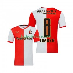 Primera Equipación del Feyenoord Rotterdam Quinten Timber 8 2025-2026 Manga Corta para Hombre