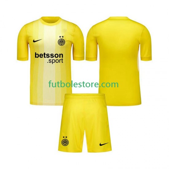 Segunda Equipación del Inter Milan Portero 2025-2026 Manga Corta para Niño (Camiseta y pantalón)