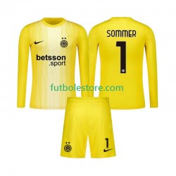 Segunda Equipación del Inter Milan Portero Yann Sommer 1 2025-2026 ML para Niño (Camiseta y pantalón)