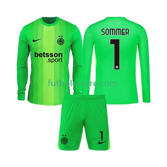 Tercera Equipación del Inter Milan Portero Yann Sommer 1 2025-2026 ML para Niño (Camiseta y pantalón)