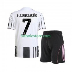 Primera Equipación del Juventus Francisco Conceicao 7 2025-2026 Manga Corta para Niño (Camiseta y pantalón)