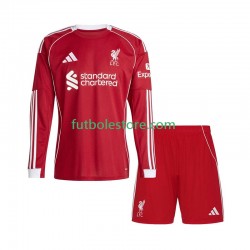 Primera Equipación del Liverpool 2025-2026 ML para Niño (Camiseta y pantalón)