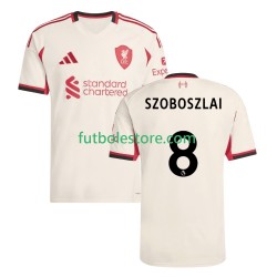Segunda Equipación del Liverpool Dominik Szoboszlai 8 2025-2026 Manga Corta para Hombre