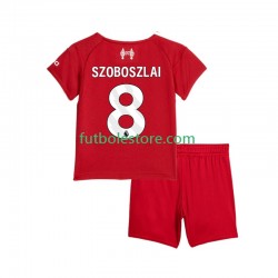 Primera Equipación del Liverpool Dominik Szoboszlai 8 2025-2026 Manga Corta para Niño (Camiseta y pantalón)