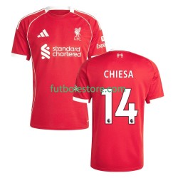 Primera Equipación del Liverpool Federico Chiesa 14 2025-2026 Manga Corta para Hombre