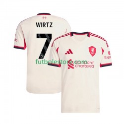 Segunda Equipación del Liverpool Florian Wirtz 7 2025-2026 Manga Corta para Hombre