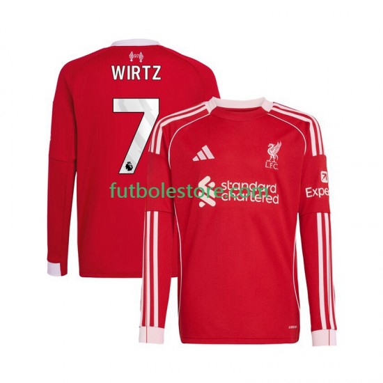 Primera Equipación del Liverpool Florian Wirtz 7 2025-2026 ML para Hombre