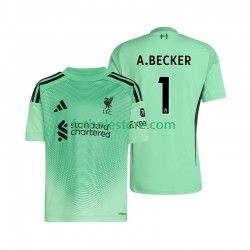 Primera Equipación del Liverpool Portero Alisson Becker 1 2025-2026 Manga Corta para Hombre