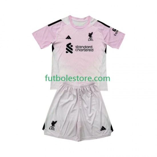 Tercera Equipación del Liverpool Portero 2025-2026 Manga Corta para Niño (Camiseta y pantalón)