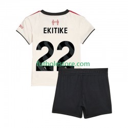 Segunda Equipación del Liverpool Hugo Ekitike 22 2025-2026 Manga Corta para Niño (Camiseta y pantalón)