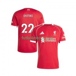 Primera Equipación del Liverpool Hugo Ekitike 22 2025-2026 Manga Corta para Hombre
