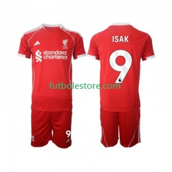 Primera Equipación del Liverpool ISAK 9 2025-2026 Manga Corta para Niño (Camiseta y pantalón)