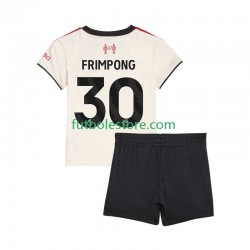 Segunda Equipación del Liverpool Jeremie Frimpong 30 2025-2026 Manga Corta para Niño (Camiseta y pantalón)