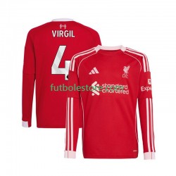 Primera Equipación del Liverpool Virgil van Dijk 4 2025-2026 ML para Hombre