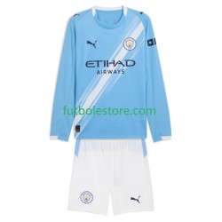 Primera Equipación del Manchester City 2025-2026 ML para Niño (Camiseta y pantalón)