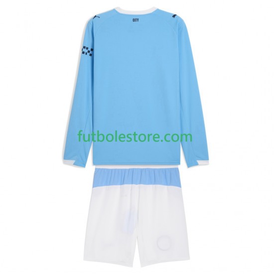 Primera Equipación del Manchester City 2025-2026 ML para Niño (Camiseta y pantalón)