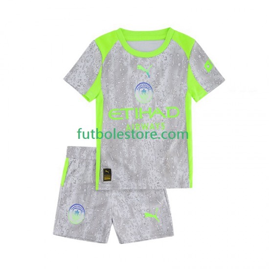 Tercera Equipación del Manchester City 2025-2026 Manga Corta para Niño (Camiseta y pantalón)