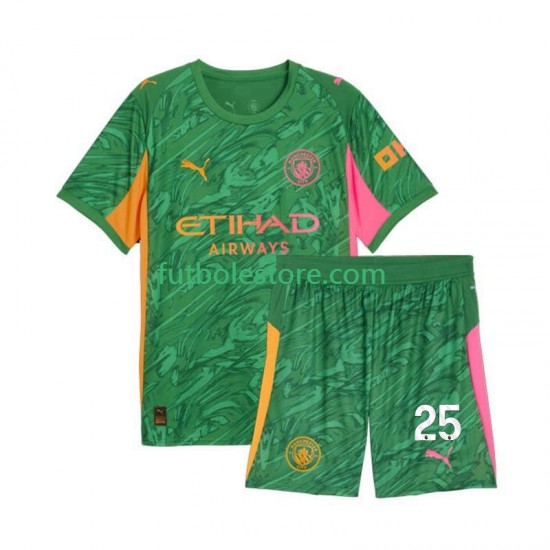 Primera Equipación del Manchester City Portero Gianluigi Donnarumma 25 2025-2026 Manga Corta para Niño (Camiseta y pantalón)