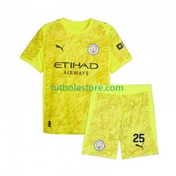 Tercera Equipación del Manchester City Portero Gianluigi Donnarumma 25 2025-2026 Manga Corta para Niño (Camiseta y pantalón)