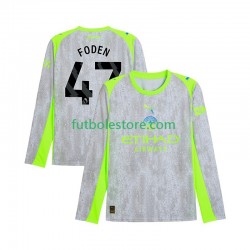 Tercera Equipación del Manchester City Phil Foden 47 2025-2026 ML para Hombre