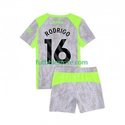 Tercera Equipación del Manchester City Rodrigo Hernandez 16 2025-2026 Manga Corta para Niño (Camiseta y pantalón)