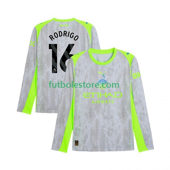 Tercera Equipación del Manchester City Rodrigo Hernandez 16 2025-2026 ML para Hombre