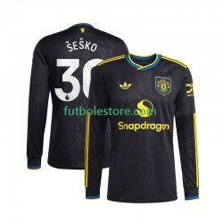 Tercera Equipación del Manchester United Benjamin Sesko 30 2025-2026 ML para Hombre