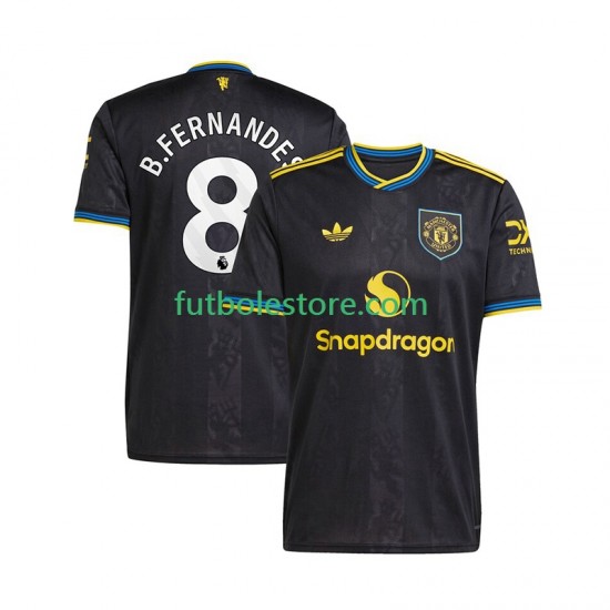 Tercera Equipación del Manchester United Bruno Fernandes 8 2025-2026 Manga Corta para Hombre
