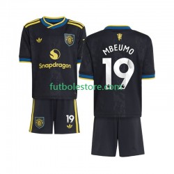 Tercera Equipación del Manchester United Bryan Mbeumo 19 2025-2026 Manga Corta para Niño (Camiseta y pantalón)