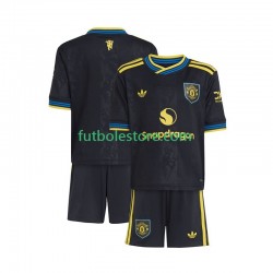 Tercera Equipación del Manchester United 2025-2026 Manga Corta para Niño (Camiseta y pantalón)
