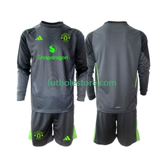 Segunda Equipación del Manchester United Portero 2025-2026 ML para Niño (Camiseta y pantalón)
