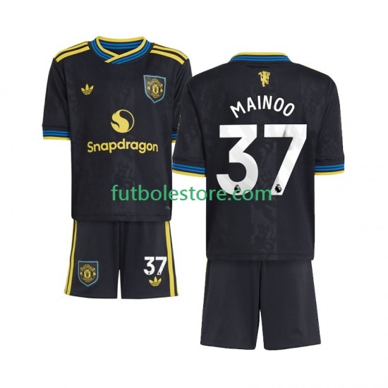 Tercera Equipación del Manchester United Kobbie Mainoo 37 2025-2026 Manga Corta para Niño (Camiseta y pantalón) Tercera Equipación del Manchester United Kobbie Mainoo 37 2025-2026 Manga Corta para Niño (Camiseta y pantalón)