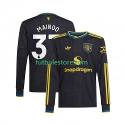 Tercera Equipación del Manchester United Kobbie Mainoo 37 2025-2026 ML para Hombre