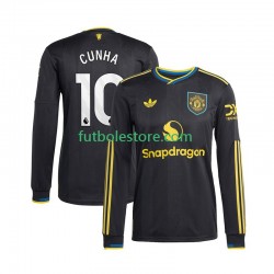 Tercera Equipación del Manchester United Matheus Cunha 10 2025-2026 ML para Hombre